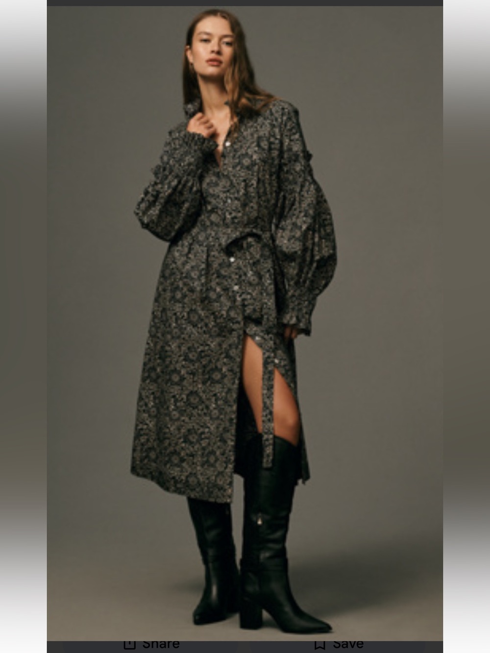 NWT retail $382 size S #Anthropologie,#HopeForFlowers.”Full Sleeve ShirtDress”.